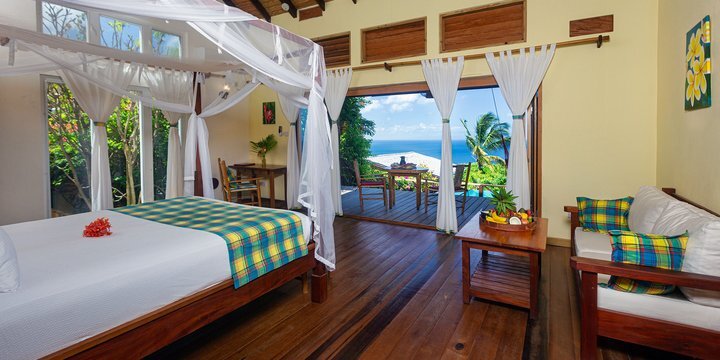 Têt Rouge cotton box mosquito net bed canopy, Saint Lucia
